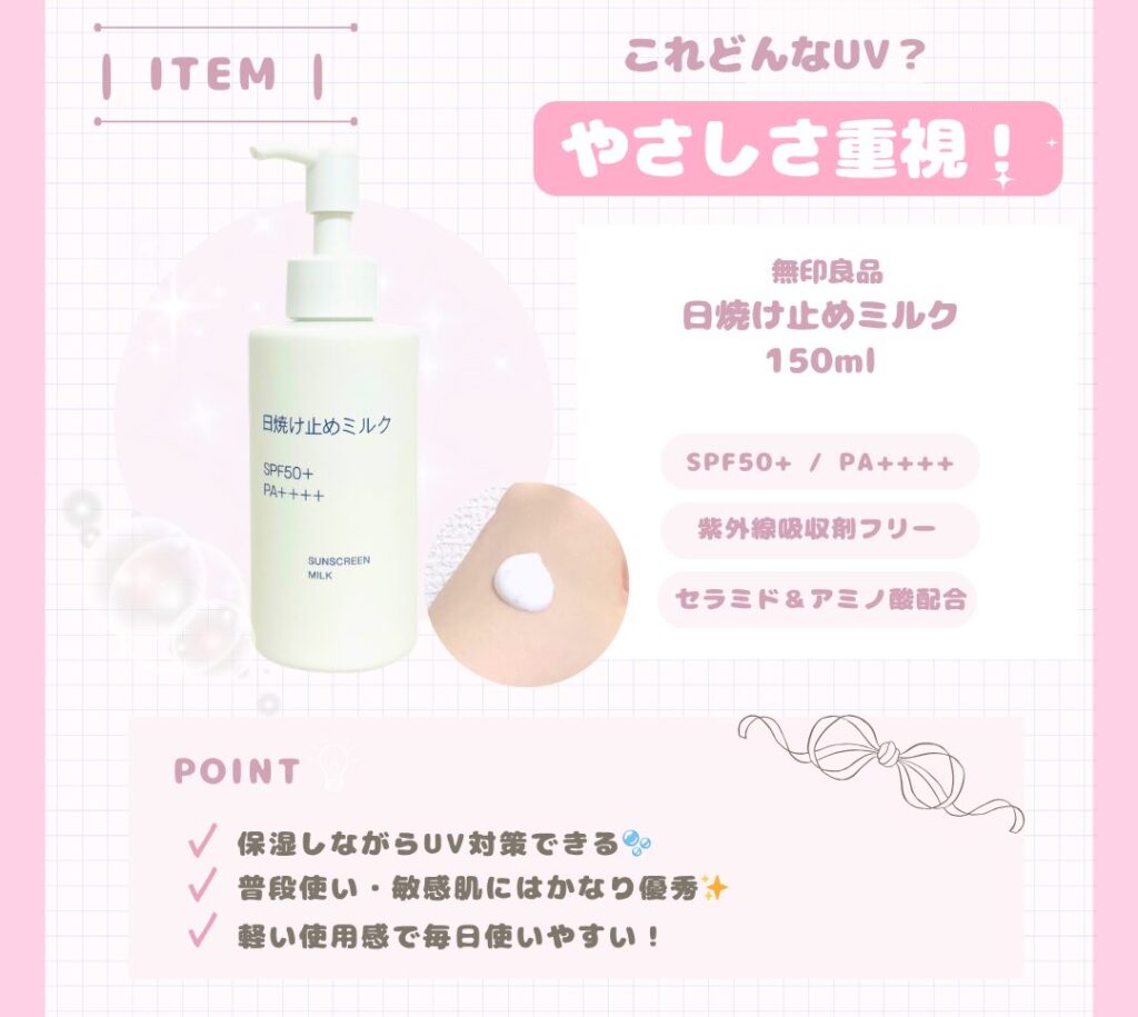 無印日焼け止めミルクとは？基本情報